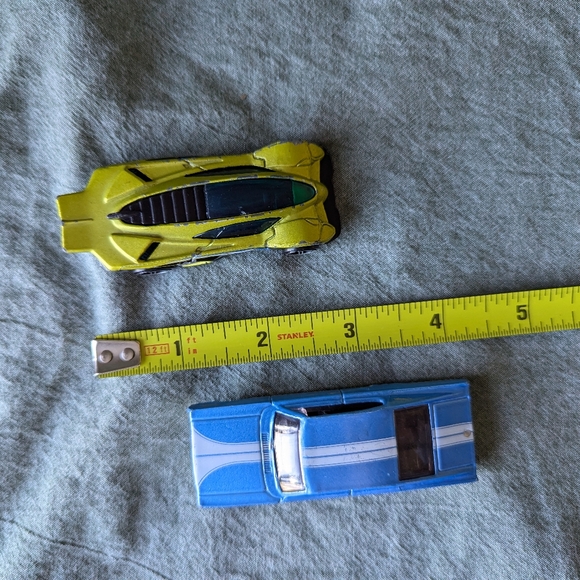 Hot Wheels Dodge Charger 87' Blue Side Drift 2001 Lime Green Car Set Mattel Toys - Picture 2 of 12